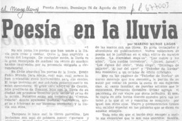 Poesía en la lluvia