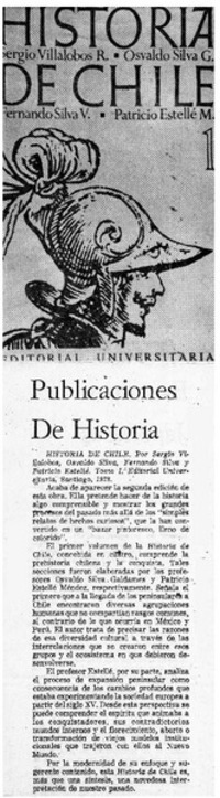 Publiaciones de historia.
