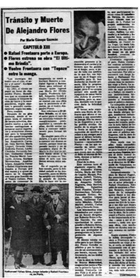 Tránsito y muerte de Alejandro Flores capítulo XIII