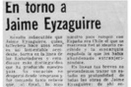 En torno a Jaime Eyzaguirre