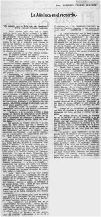 La Añañuca en el recuerdo