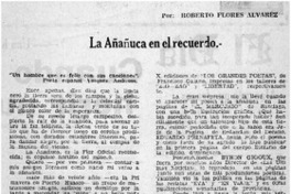 La Añañuca en el recuerdo