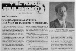 Don Joaquín Garay Reyes: una vida de esfuerzo y modestia