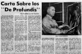 Carta sobre los "De profundis".