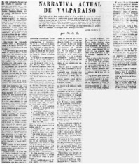 Narrativa actual de Valparaíso