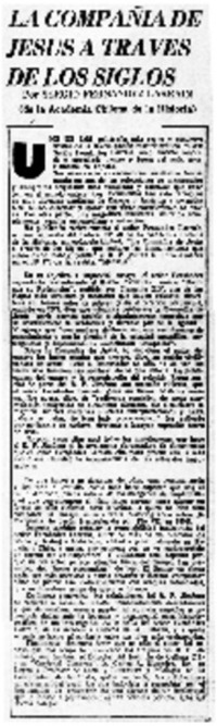 La Compañía de Jesús a través de los siglos