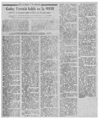 Godoy Urrutia habló en la SECH.