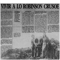 Vivir a lo Robinson Crusoe.