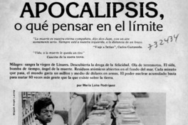 Willie Arthur: "La gente ya no quiere oír hablar de política y economía"