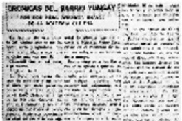 Crónicas del barrio Yungay