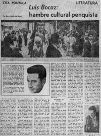 Luis Bocaz: hambre cultural penquista