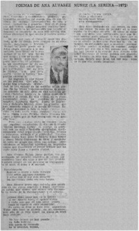 Poemas de Ana Alvarez Núñez (La Serena-1972)