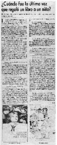 Cuándo fue la última vez que regaló un libro a un niño?