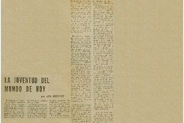 La Juventud del mundo de hoy