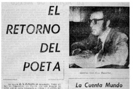El retorno del poeta.