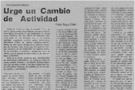 Urge un cambio de actividad