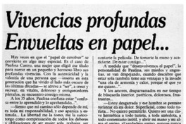 Vivencias profundas envueltas en papel --