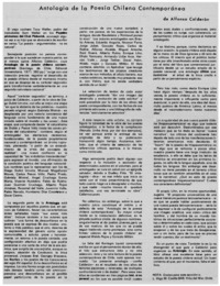 Antología de la poesía chilena contemporánea.