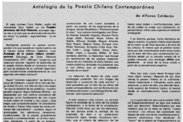 Antología de la poesía chilena contemporánea.