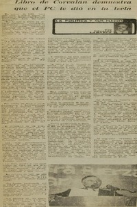 Libro de Corvalán demuestra que el PC le dió en la tecla