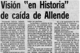 Visión "en historia" de caída de Alende.
