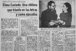 Elena Castedo: una chilena que triunfa en las letras y como ejecutiva : [Entrevista]