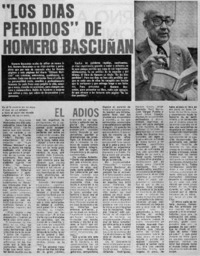 Los días perdidos" de Homero Bascuñan.