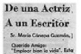 De una ctriz a un escritor