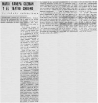 Mario Cánepa Guzmán y el teatro chileno