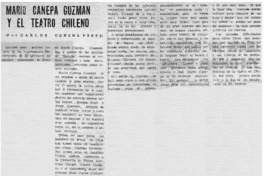 Mario Cánepa Guzmán y el teatro chileno