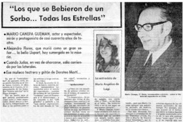 Los que se bebieron de un sorbo... todoas las estrellas : [entrevista]