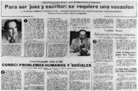 Para ser juez y escritor: se requiere una vocación.