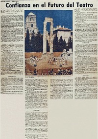 Confianza en el futuro del teatro: [entrevista]