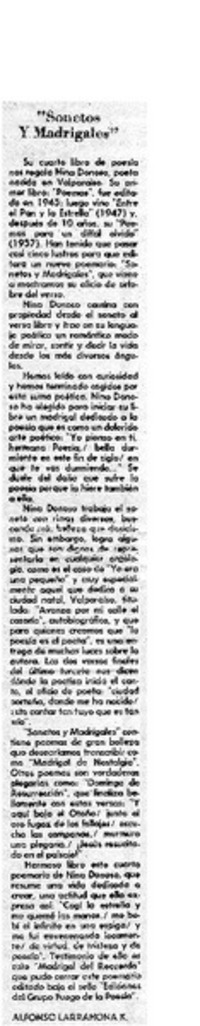 Sonetos y madrigales"