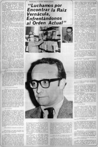 Luchamos por encontar la raíz vernácula, enfrentándonos al orden actual" : [entrevista]