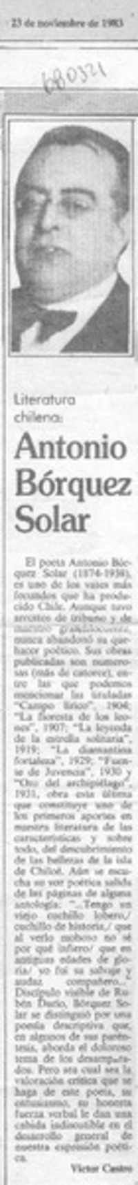 Antonio Bórquez Solar