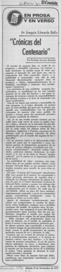 Crónicas del centenario