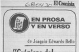 Crónicas del centenario