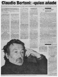 Claudio Bertoni: "quien añade ciencia a su vida, añade dolor"