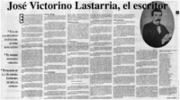 José Victorino Lastarria, el escritor.