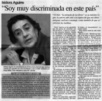 Soy muy discrimanada en este país