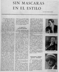 Sin máscaras en el estilo