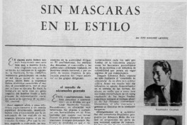 Sin máscaras en el estilo
