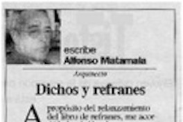 Dichos y refranes
