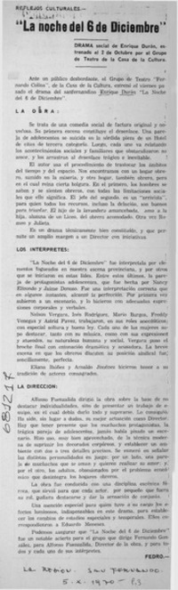 La noche del 6 de diciembre"