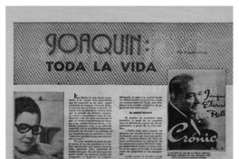 Joaquín, toda la vida