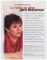 La rutina no sirve para descansar: [entrevista]
