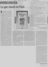 La que murió en París