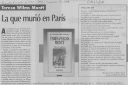 La que murió en París