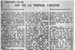 Día de la prensa chilena